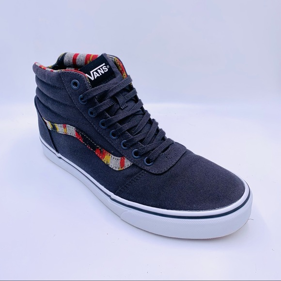 Vans Other - Vans sneakers Ward Hi Ikat high top sneakers Old Skool shoes gray mens size 10